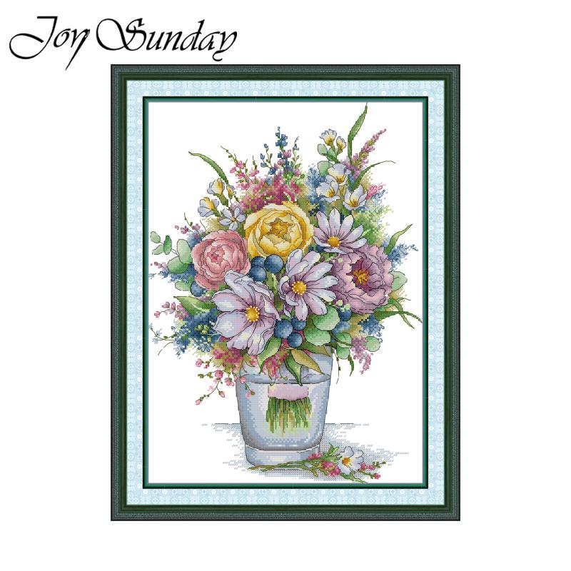 Textile Sewing Patterns - Joy Sunday Cross Stitch Kit Multicolored