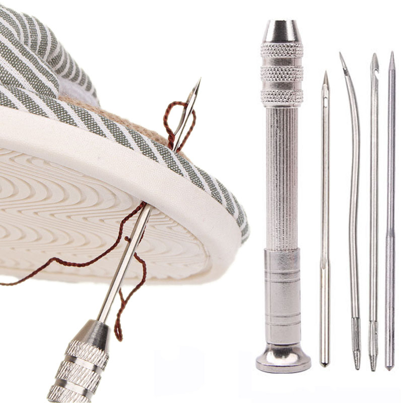 Textile Sewing Kit - Leather Sewing Awl Set Replaceable Multifunctional