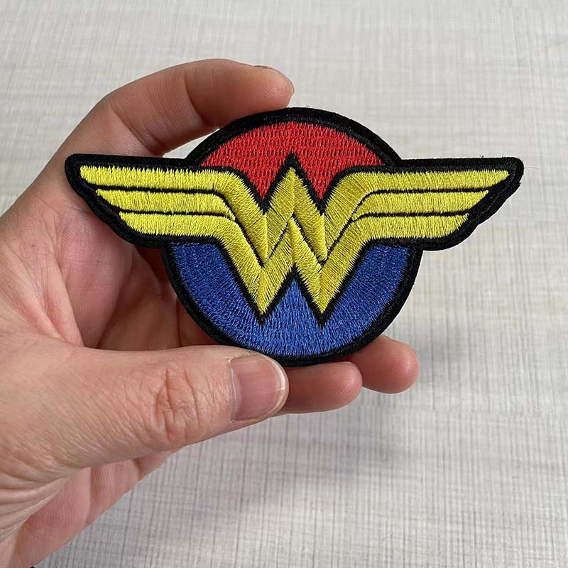 Velcro Sew On - W Alphabet Letter Embroidered Emblem Patch