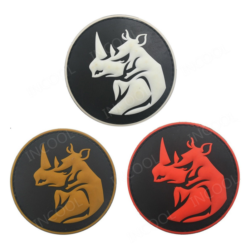 Velcro Sew On - Rhino Head PVC Patch Tactical Hook