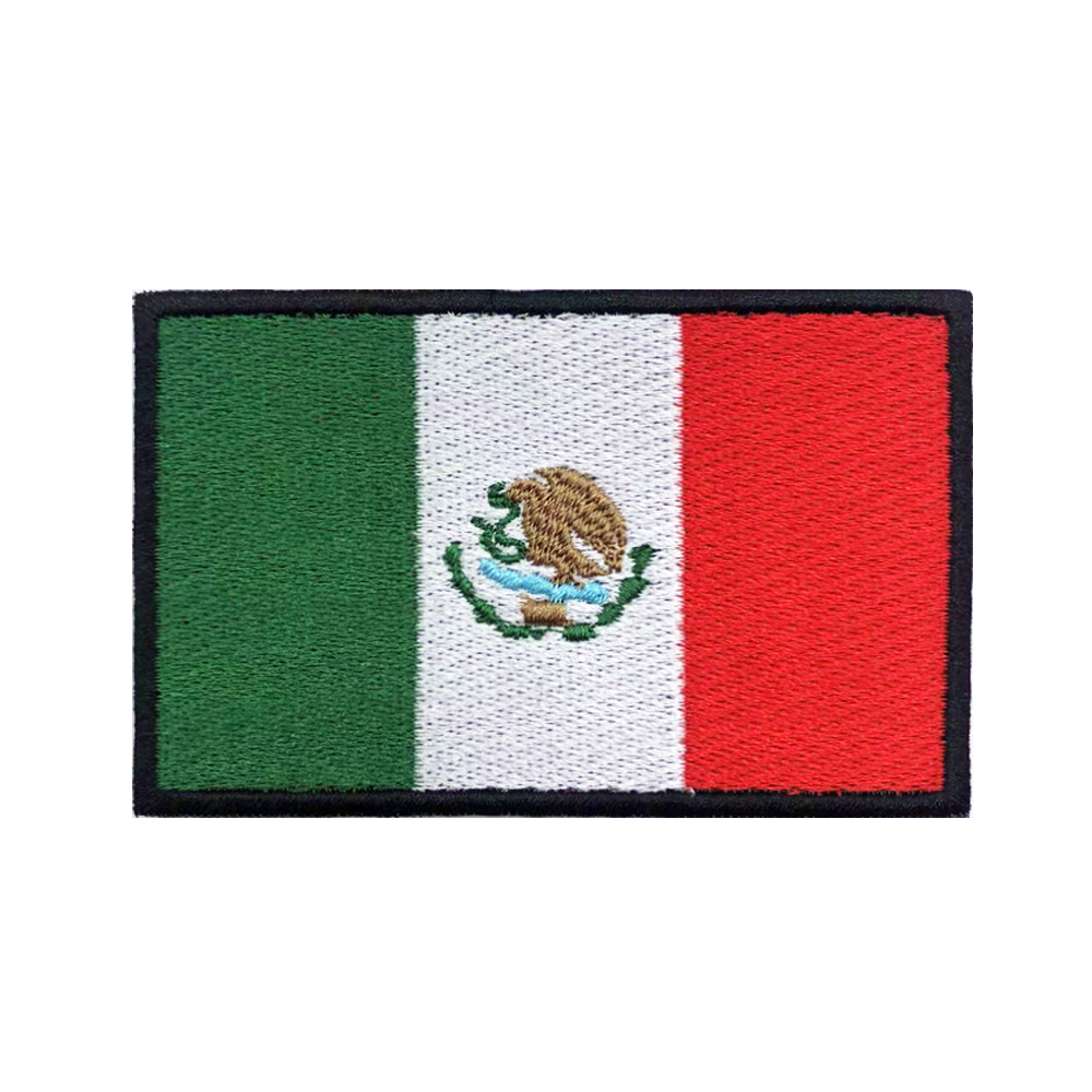 Velcro Sew On - Mexican flag Mexico Patches Armband Embroidered