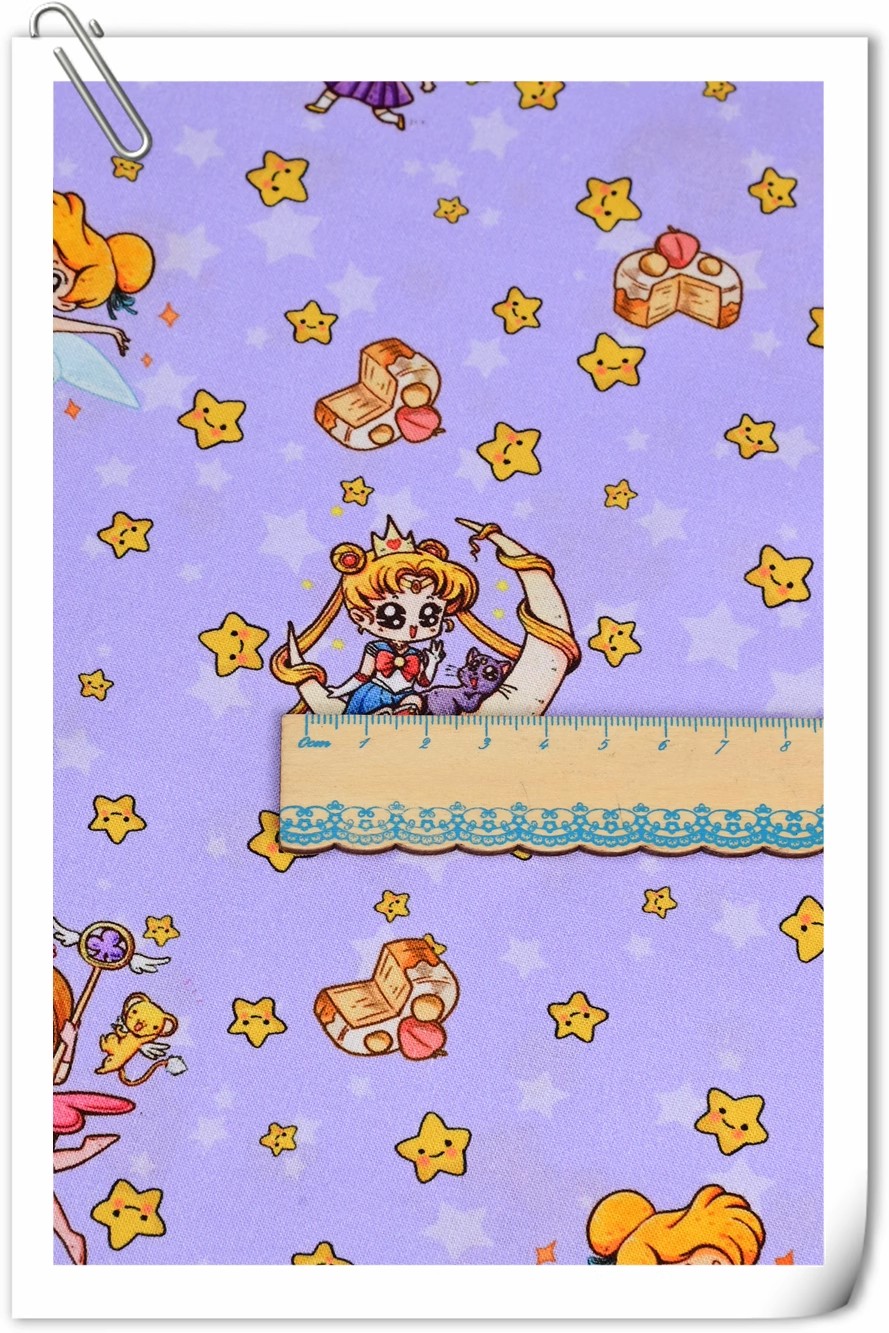 Sailor Moon Stars Cartoon Girl - Textile And Sewing Materials 评论和价格