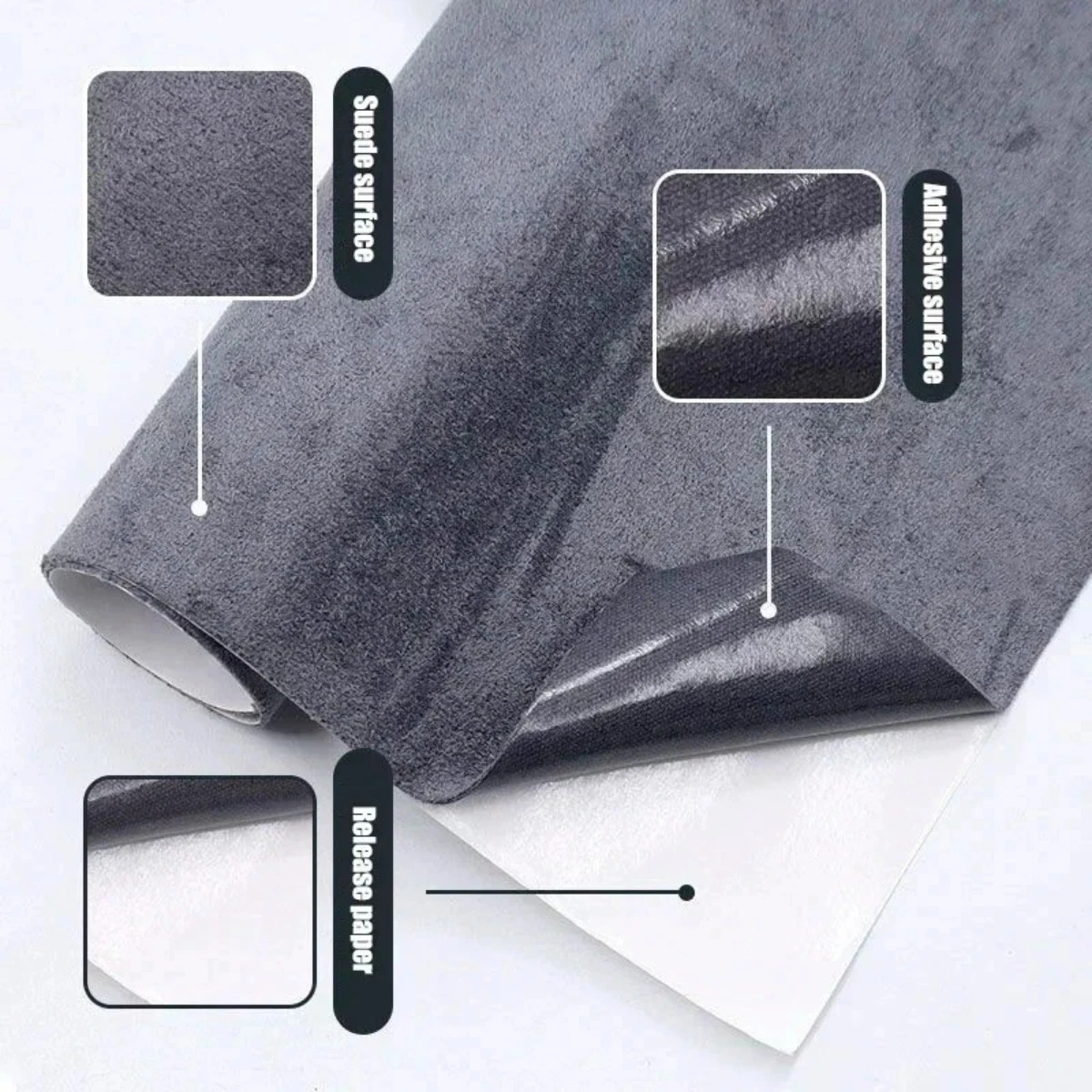 Self Adhesive Faux Suede Cloth - Fabric Glue Bond 评论和价格