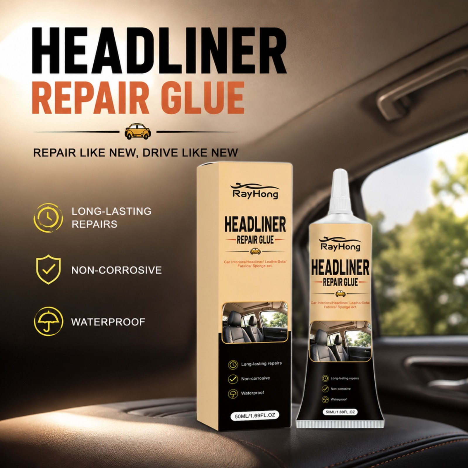Headliner Repair Glue Car Roof - Fabric Glue Bond 评论和价格