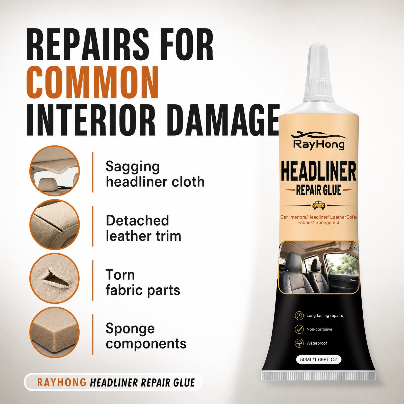 Headliner Repair Glue Car Roof - Fabric Glue Bond 评论和价格