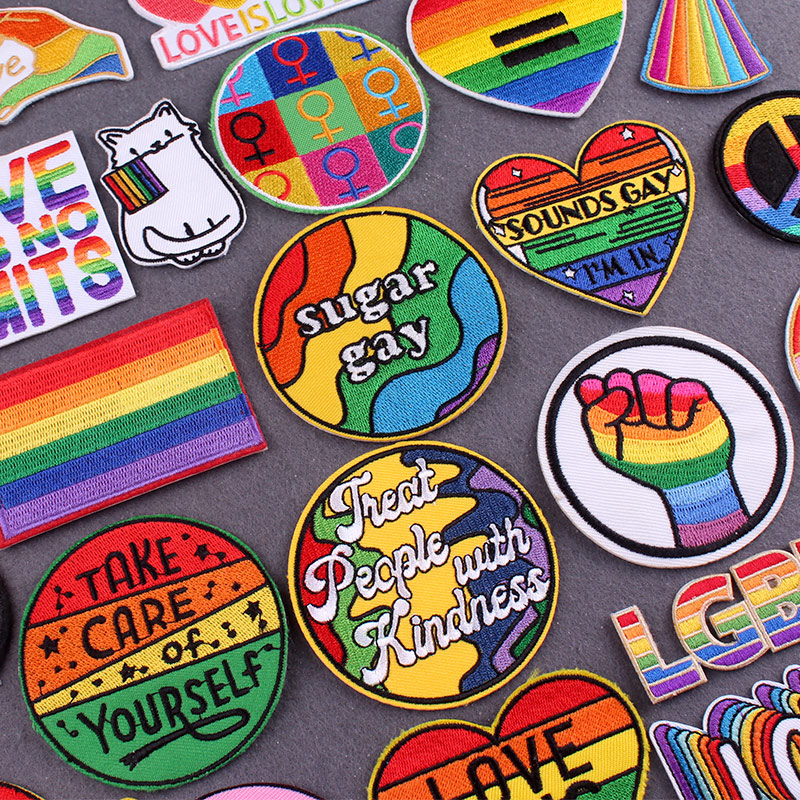 Rainbow Patches On Clothes Gay - Velcro Sew On 评论和价格