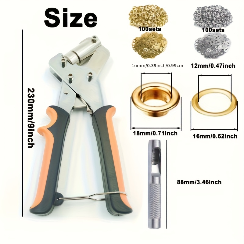 200pcs 10mm Eyelet Punch Set - - Sewing Eyelet Fabric 评论和价格