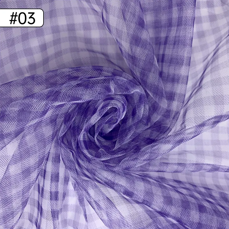 90x150cm Check Mesh Fabric Tra - Sewing Batik Fabric 评论和价格