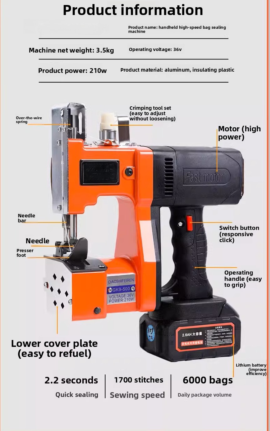 GK9-370 Handheld Dual Electric - Sewing Machine In Textile Industry 评论和价格