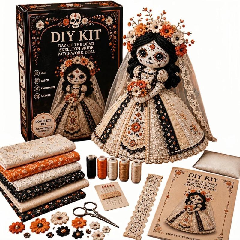 New Day Of The Dead Patchwork  - Textile Sewing Kit 评论和价格