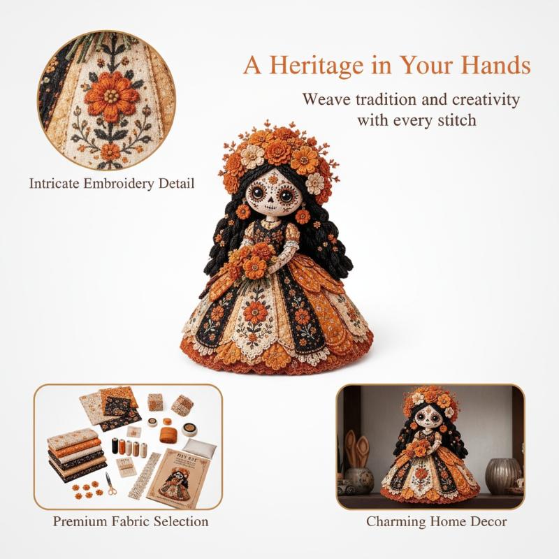New Day Of The Dead Patchwork  - Textile Sewing Kit 评论和价格