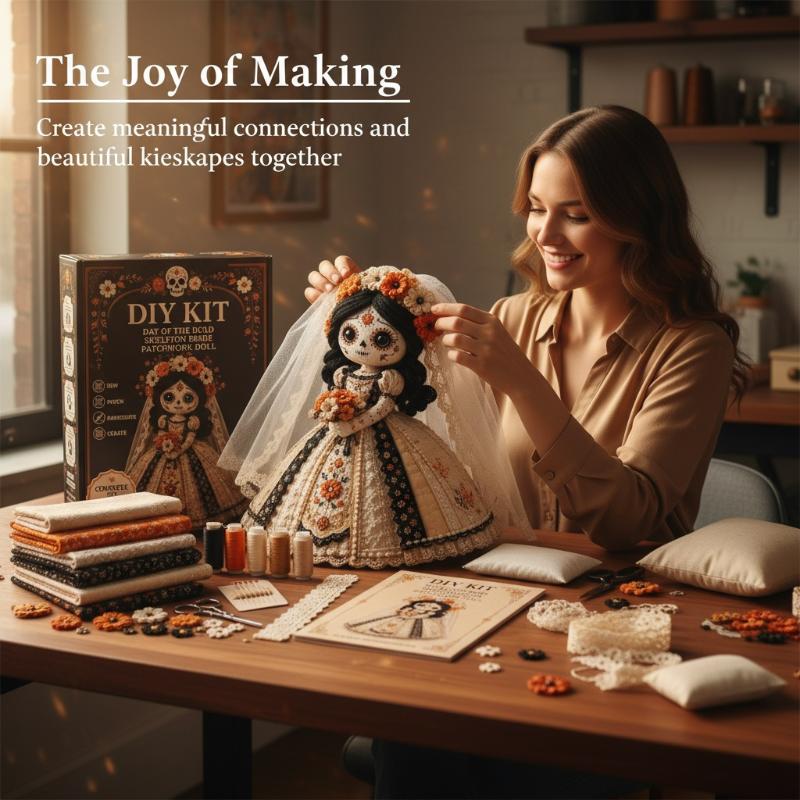 New Day Of The Dead Patchwork  - Textile Sewing Kit 评论和价格