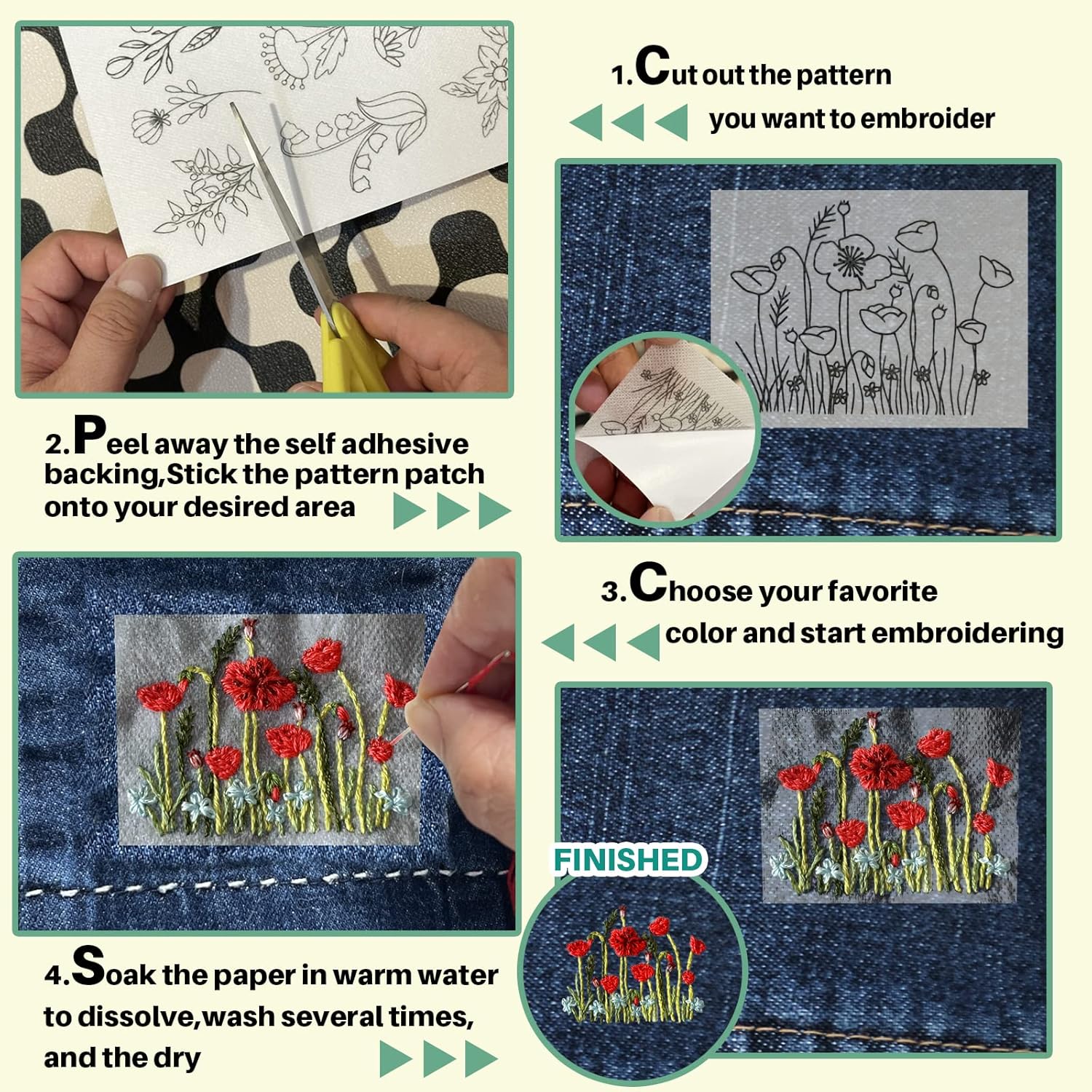 Water Soluble Stabilizer Embro - Textile Sewing Patterns 评论和价格