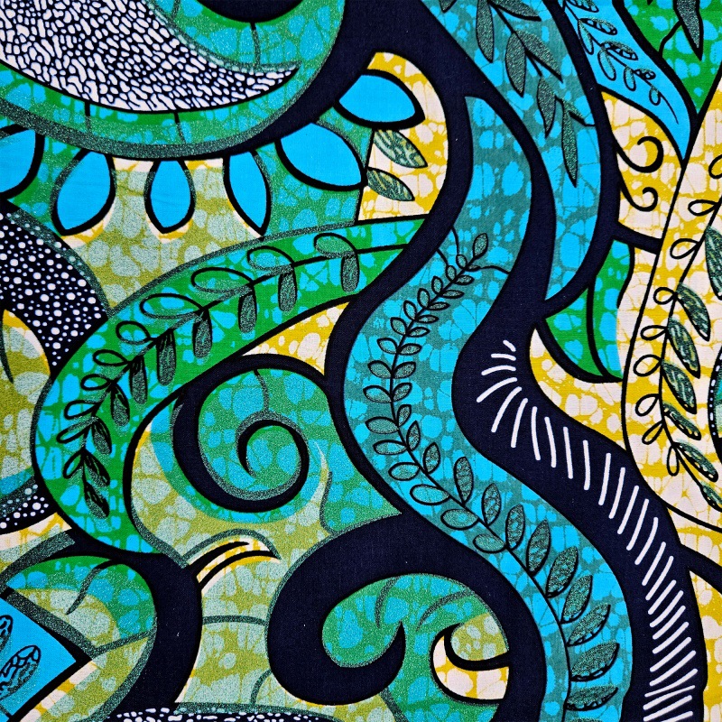 6Yards Long 46'' Wide African  - Sewing Batik Fabric 评论和价格