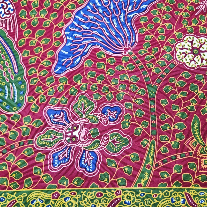 46Inch * 6Yards Green Leaves P - Sewing Batik Fabric 评论和价格