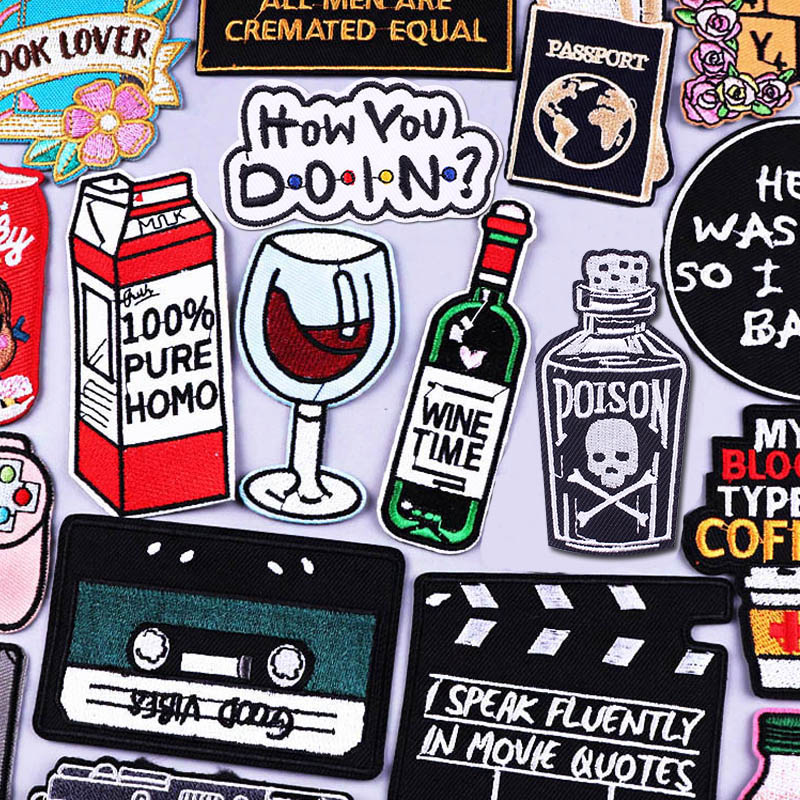 Wine Time Patches On Clothes E - Velcro Sew On 评论和价格