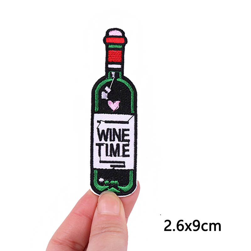 Wine Time Patches On Clothes E - Velcro Sew On 评论和价格