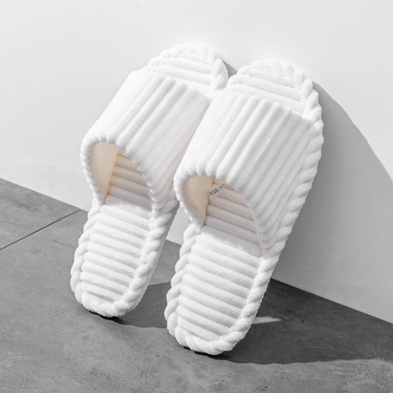 Open-Toe Breathable House Slip - Sewing Cotton 评论和价格