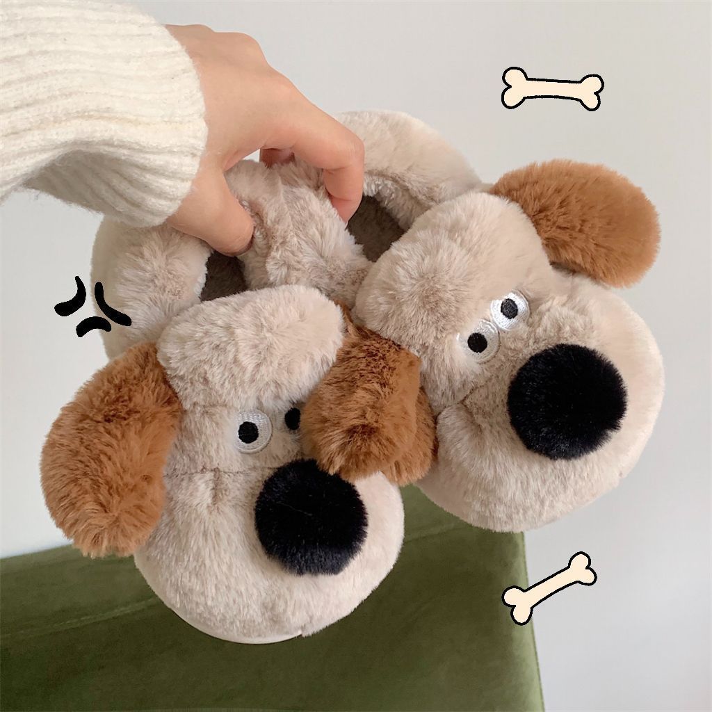 Size36-45 Hug Dog Slippers Gir - Sewing Cotton 评论和价格