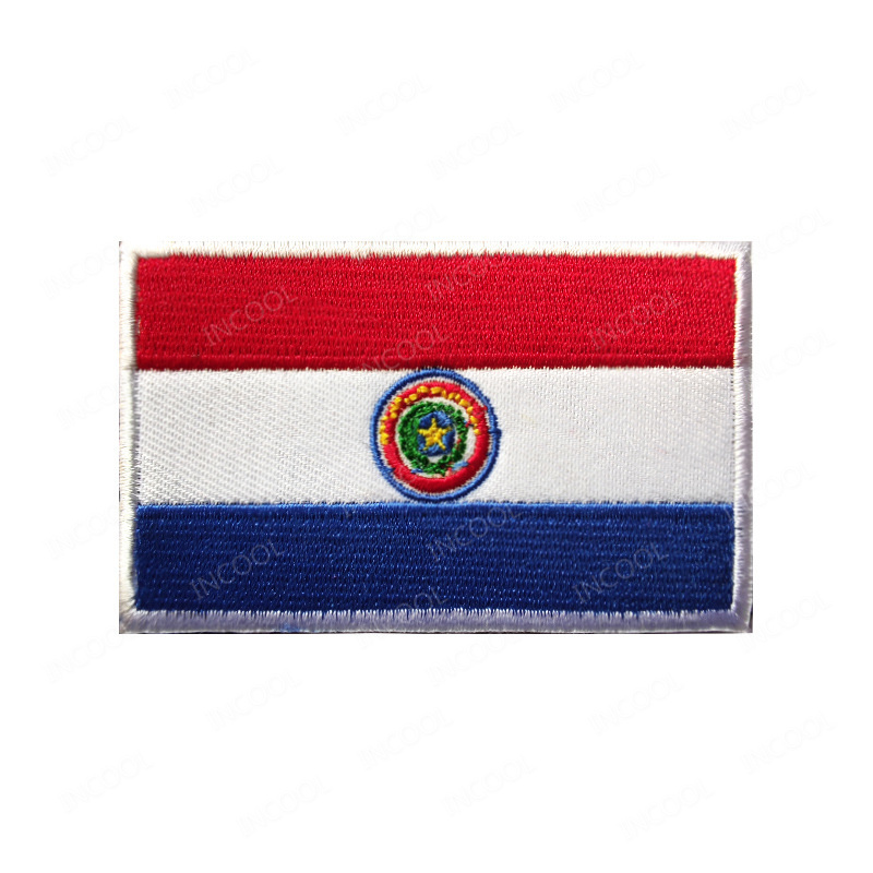 Paraguay Flag Embroidered Patc - Velcro Sew On 评论和价格