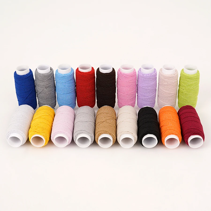 18-Color 0.6mm Ultra-Fine Elas - Sewing Machine Yarn 评论和价格