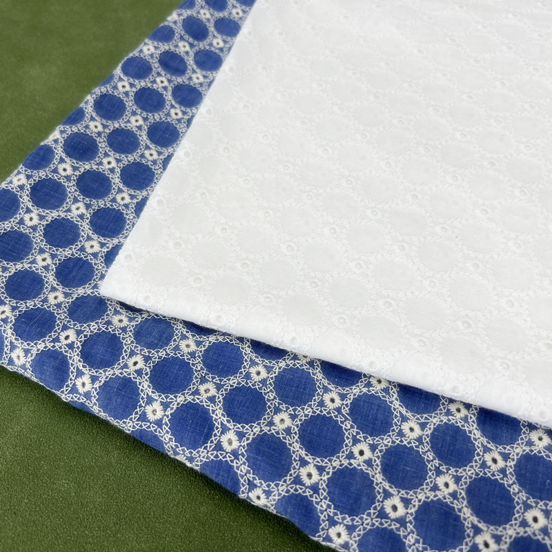 Cotton Denim Small Circle Eyel - Sewing Eyelet Fabric 评论和价格