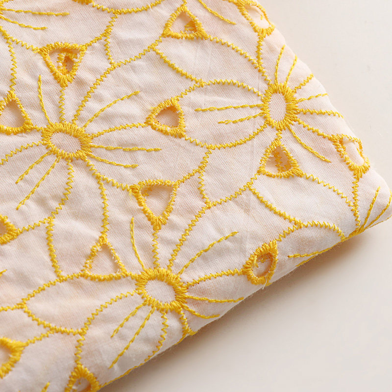 100% Cotton Embroidered Eyelet - Sewing Eyelet Fabric 评论和价格