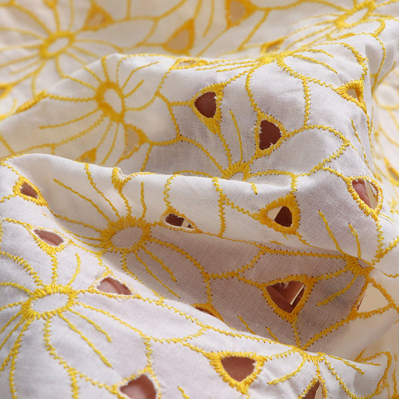 100% Cotton Embroidered Eyelet - Sewing Eyelet Fabric 评论和价格