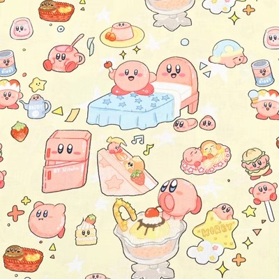 Cartoon Kirby 100 Cotton Fabri - Textile And Sewing Materials 评论和价格