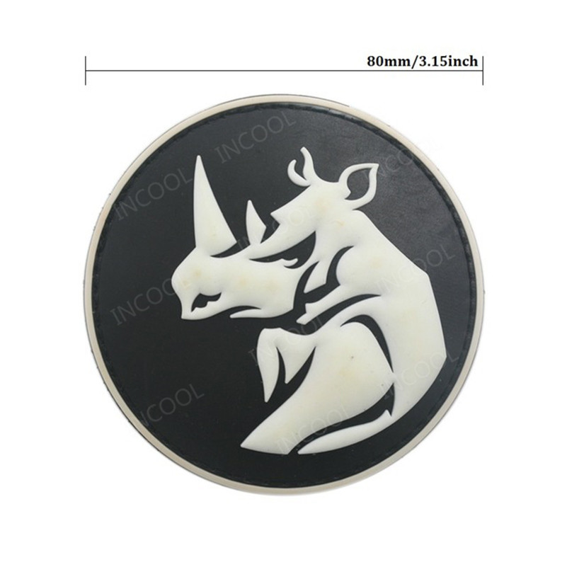 Rhino Head PVC Patch Tactical  - Velcro Sew On 评论和价格