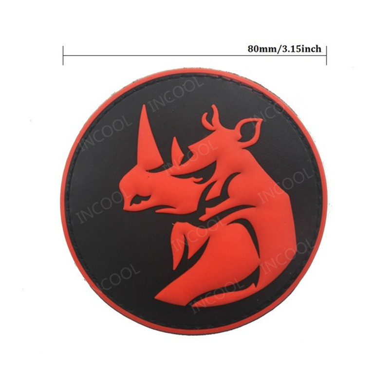 Rhino Head PVC Patch Tactical  - Velcro Sew On 评论和价格