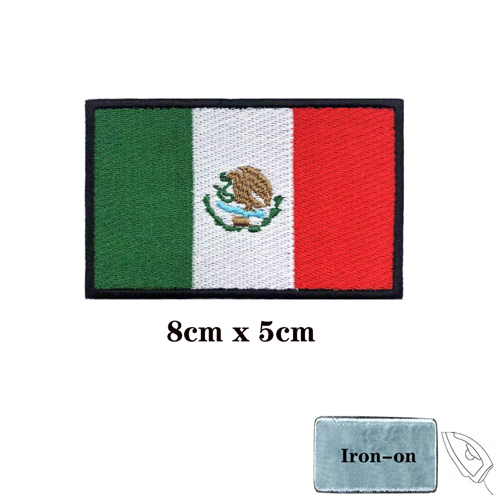 Mexican flag Mexico Patches Ar - Velcro Sew On 评论和价格
