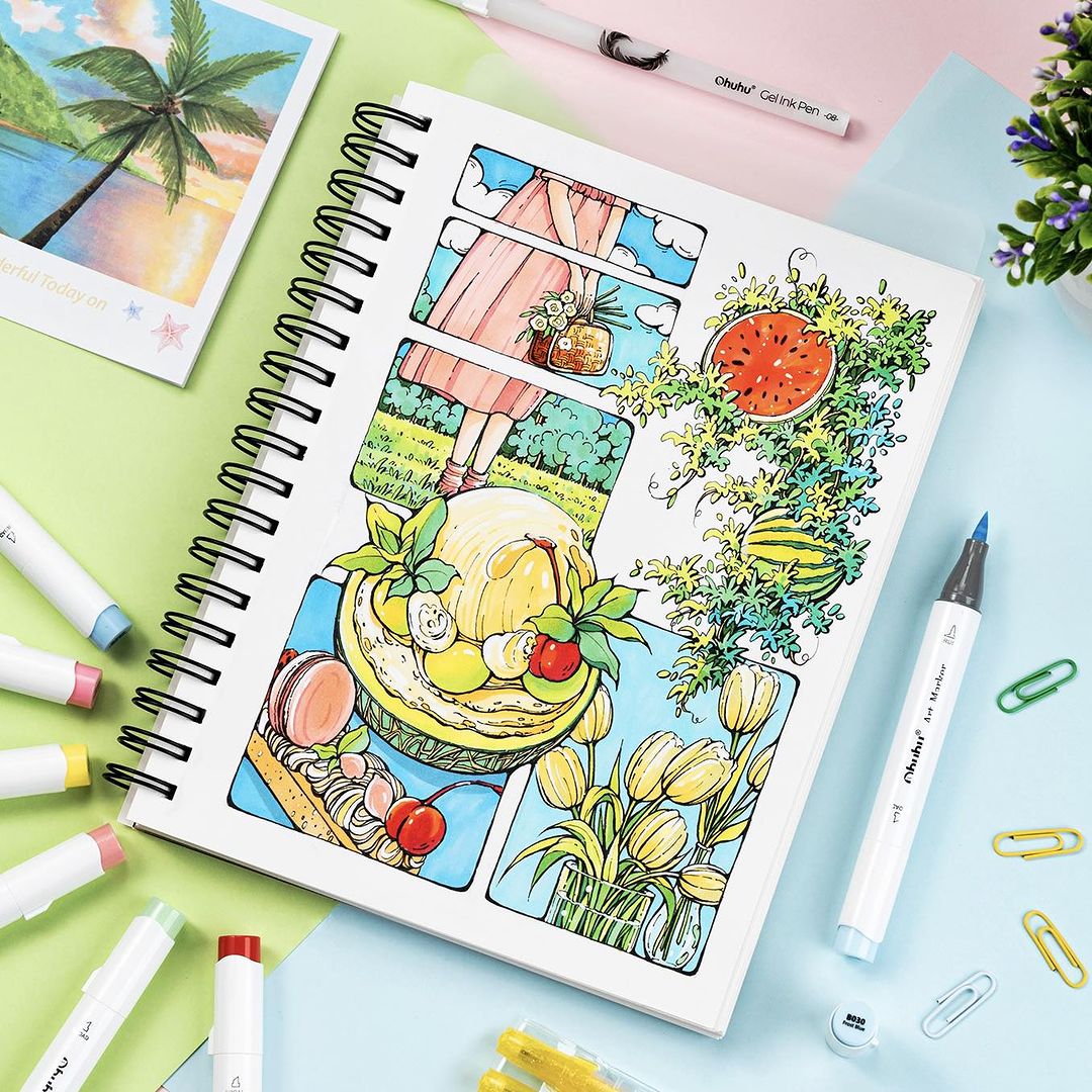 Ohuhu Honolulu Marker Pen Set  - Copic Marker Sketch 评论和价格